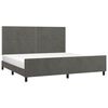 vidaXL Bedframe zonder matras 200x200 cm fluweel donkergrijs