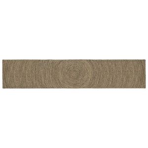 vidaXL Vloerkleden Naturel en Zwart 80 x 400 cm Jute