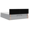 vidaXL Ottoman bed met matras en LED's 160x200 cm stof lichtgrijs