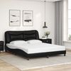 vidaXL Bedframe met LED zonder matras "Hvar" zwart 160x200 cm