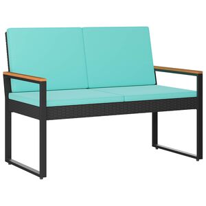 vidaXL Tuinbank 2 -Seater 107 x 61 x 80 cm poly rattan Rechthoekig