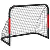 vidaXL Voetbaldoel met net 90x48x71 cm staal rood en zwart