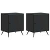 vidaXL Nachtkastje 2 pcs Zwart 43 x 34,5 x 50 cm Bewerkt hout