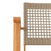vidaXL Tuinstoelen 2 st poly rattan en acaciahout beige