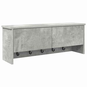 vidaXL Wandgemonteerde kapstok met plank Beton Grijs 80 x 20 x 30 cm