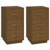 &nbsp;vidaXL Nachtkastjes 2 st 40x40x75 cm massief grenenhout honingbruin