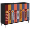 vidaXL Dressoir ESSEN Zwart eiken 102 x 33 x 76 cm Bewerkt hout