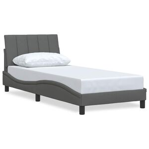 vidaXL Bedframe zonder matras "Hanko" 80x200 cm stof donkergrijs