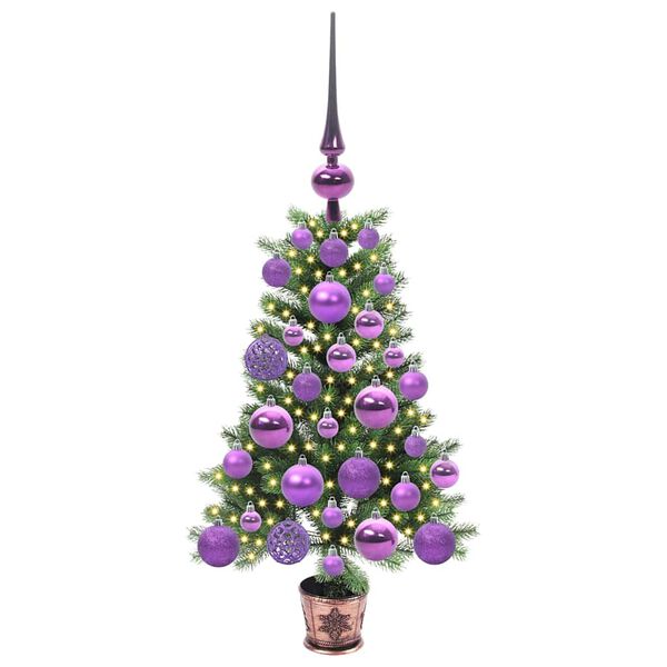 vidaXL Kerstboom met 150 LED met standaard Groen 65 cm PE