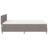 vidaXL LED Box Spring Bed met matras met LED Taupe 140 x 190 cm Stof
