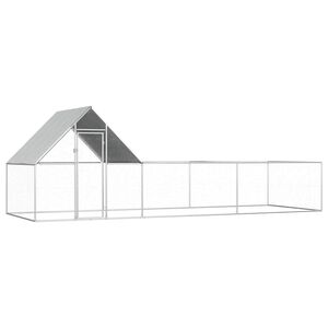 vidaXL Kippenren 6x2x2 m gegalvaniseerd staal