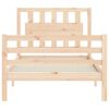 vidaXL Bedframe met hoofdbord massief hout