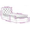 vidaXL Bed met matras stof zwart 90x190 cm