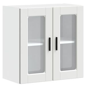 vidaXL Keukenbovenkast met glazen deur Porto wit