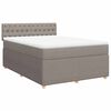 vidaXL Boxspring met matras stof taupe 160x200 cm