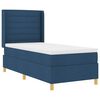 vidaXL Boxspring bed met matras Blauw 90 x 200 cm Stof