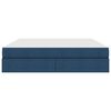 vidaXL Opbergbed met matras met matras Blauw 160 x 200 cm Polyester