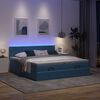 vidaXL Ottoman bed met matrassen en LED's 160x200cm fluweel