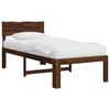 vidaXL Eenpersoonsbed met hoofdbord ROSTOCK Donkerbruin 75 x 190 cm