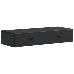 vidaXL Wandmontage Zijtafel Zwart 87,5 x 34,5 x 17 cm Bewerkt hout