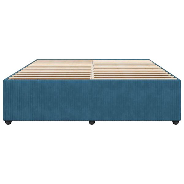 vidaXL Bedframe fluweel blauw 200x200 cm