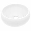 vidaXL Wastafel rond 40x15 cm keramiek matwit