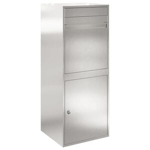 vidaXL Pakket inwerp box zilver 41 x 38 x 103 cm Roestvrij staal