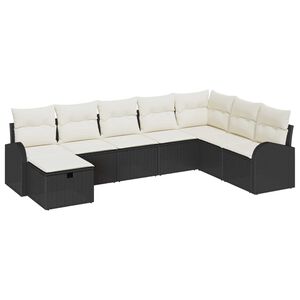 vidaXL Tuin Sofa Set 8 st Zwart poly rattan