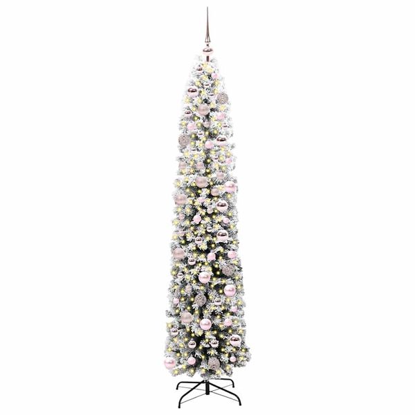 vidaXL Kunstkerstboom Groen 180 cm PVC en Staal en Kunststof
