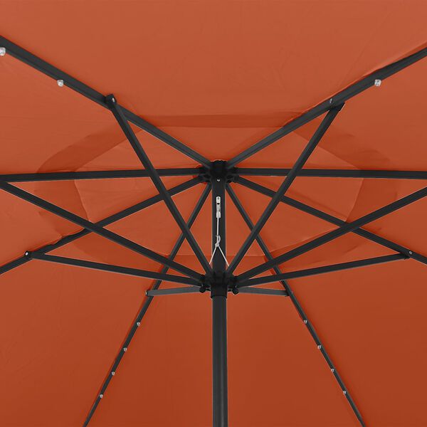 vidaXL Parasol met LED-verlichting 400 cm terracottakleurig