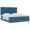 vidaXL Ottoman bed met matrassen 160x200cm fluweel donkerblauw