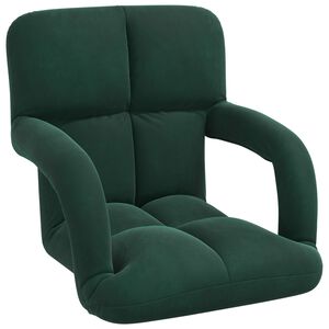 vidaXL Verstelbare vlo stoelen Donkergroen Fluweel