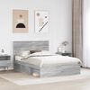 vidaXL Bedframe Grijs Sonoma 140 x 190 cm Massief grenenhout