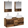 vidaXL Badkamermeubelset 5 pcs Oud hout Bewerkt hout en glas
