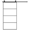 vidaXL Schuifdeur met beslag 102,5x205 cm ESG-glas en aluminium