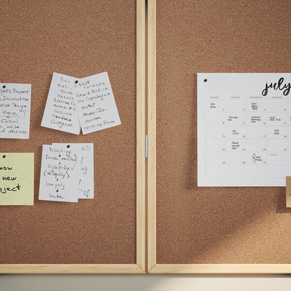 vidaXL Bulletinbord Bruin 80 x 80 x 1.4 cm Massief grenenhout