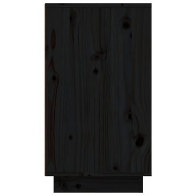 vidaXL Schoenenkast 110x34x61 cm massief grenenhout zwart
