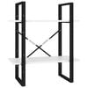 vidaXL Boekenkast met 2 schappen 60x30x70 cm bewerkt hout wit