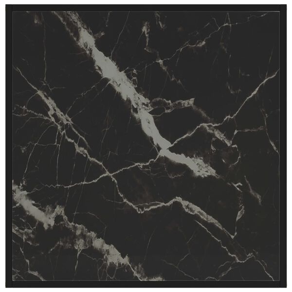 vidaXL Salontafel 80x80x35 cm gehard glas zwart