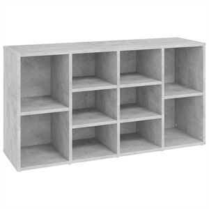 vidaXL Schoenenbank 103x30x55 cm bewerkt hout betongrijs