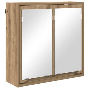 vidaXL Badkamer spiegelkast Artisan Eiken 60 x 20 x 60 cm Bewerkt hout