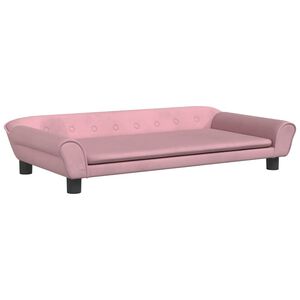 vidaXL Hondenmand 100x50x21 cm fluweel roze
