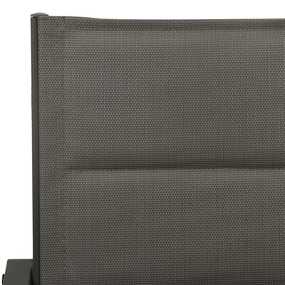vidaXL Tuinstoelen 4 st textileen en staal grijs en antracietkleurig