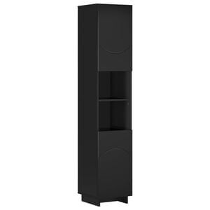 vidaXL Badkamerkast Zwart 36.5 x 38 x 180 cm Bewerkt hout