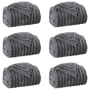 vidaXL Kleden 6 st Donkergrijs 200 x 150 cm 4.75 kg Fleece