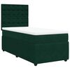 vidaXL Boxspring met matras fluweel donkergroen 90x200 cm