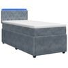vidaXL Boxspringbed met matras Donkergrijs 90 x 190 cm Fluweel