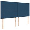 vidaXL Ottoman bed met matrassen en LED's 200x200cm stof blauw
