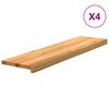 vidaXL Traptreden 4 st 100x25x2 cm massief eikenhout lichtbruin