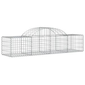vidaXL Schanskorf gewelfd 200x50x40/60 cm gegalvaniseerd ijzer